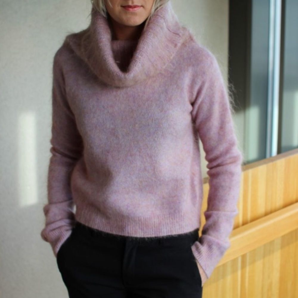 Acne Pink Cowl Neck Sweater